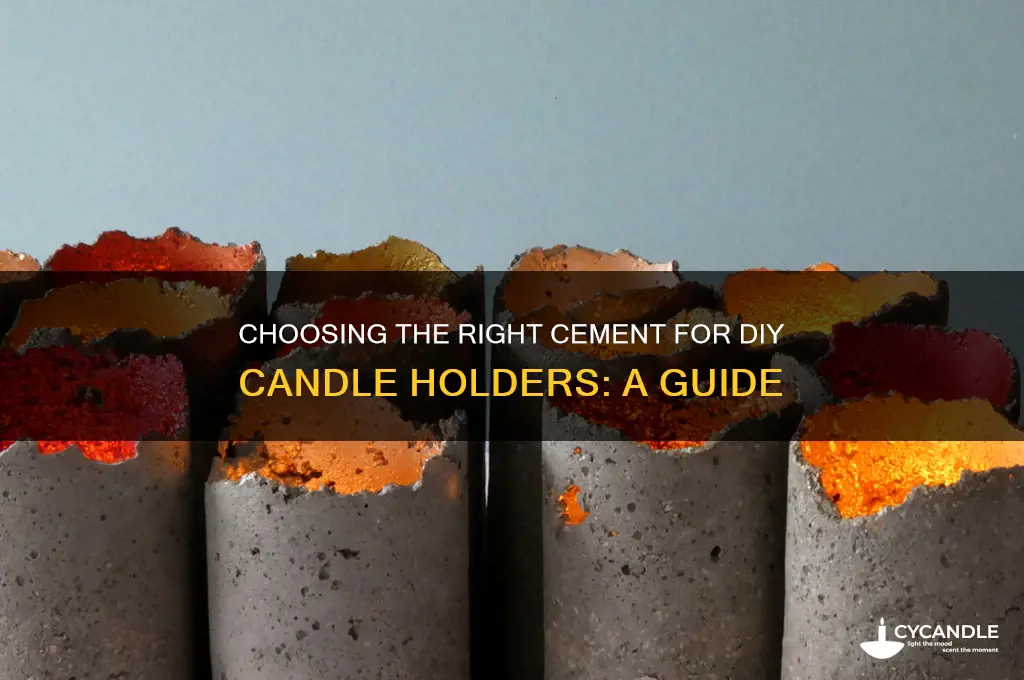 what cement to use for candle holders
