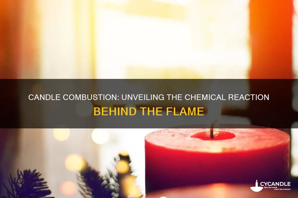 what chemical reaction happens when a candle burns
