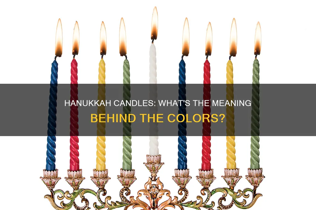 what color are the candles for hanukkah
