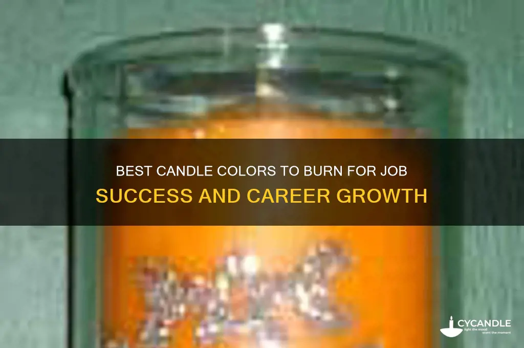 what color candle do tou burn for a job