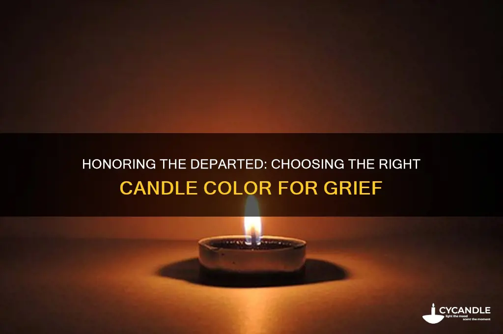what color candle do you burn when someone dies