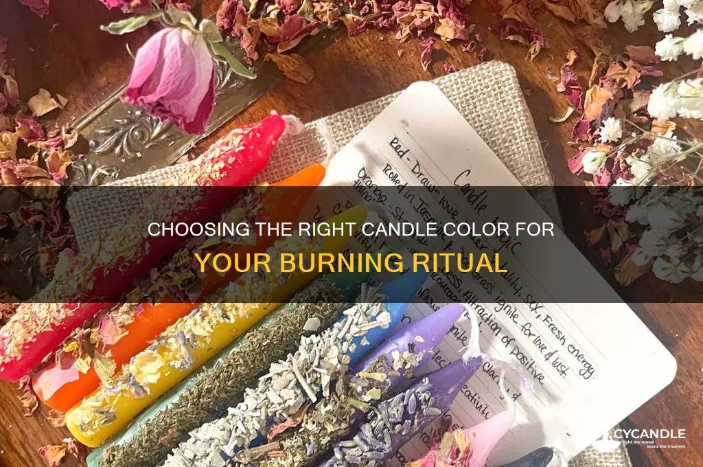 what color candle to use for burning ritual