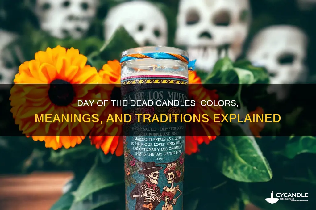 what color candles are used day of the dead