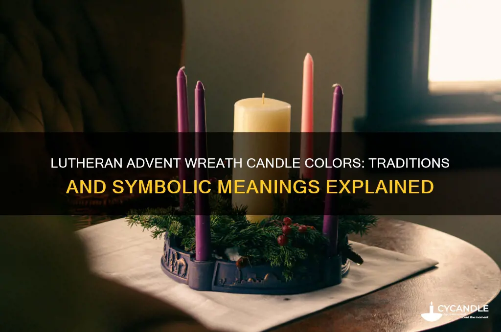 what color candles do lutherans use in advent wreath
