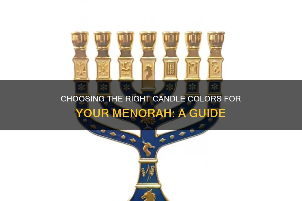 what color candles do you use in a menorah