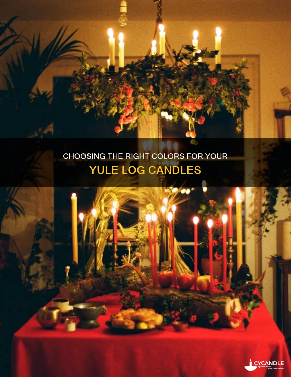 what color candles for yule log