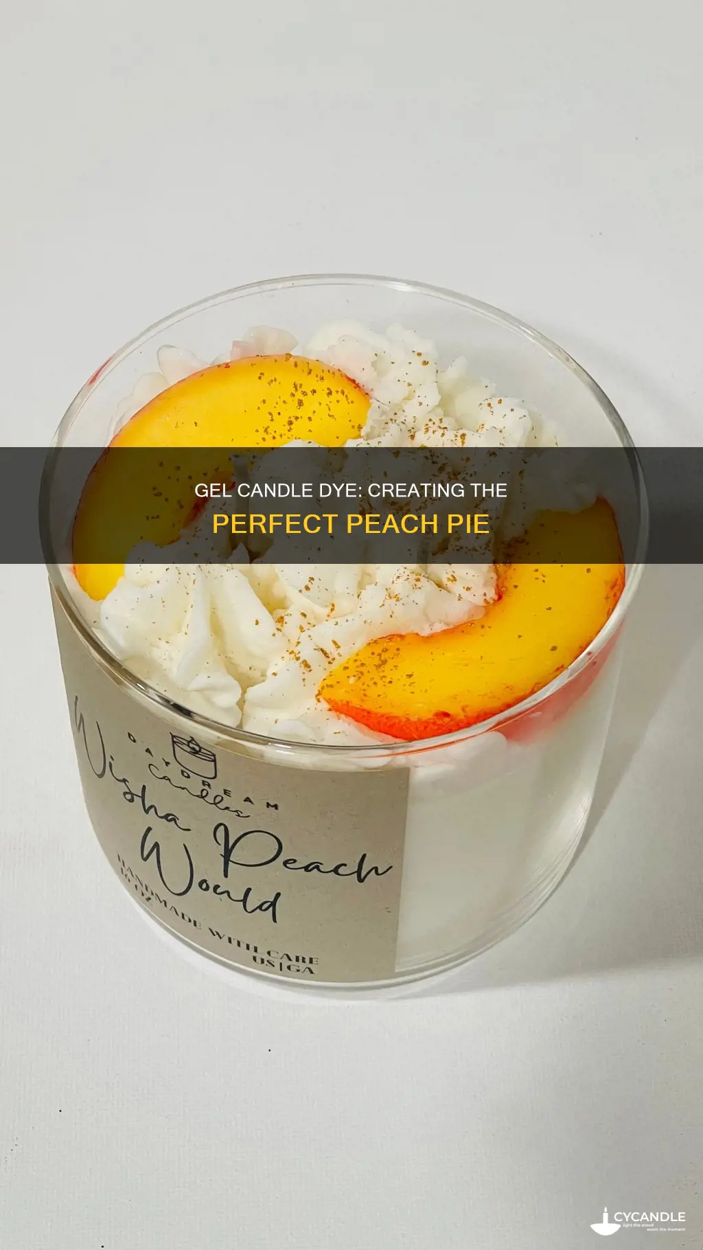 what color dye for peach gel pie candle