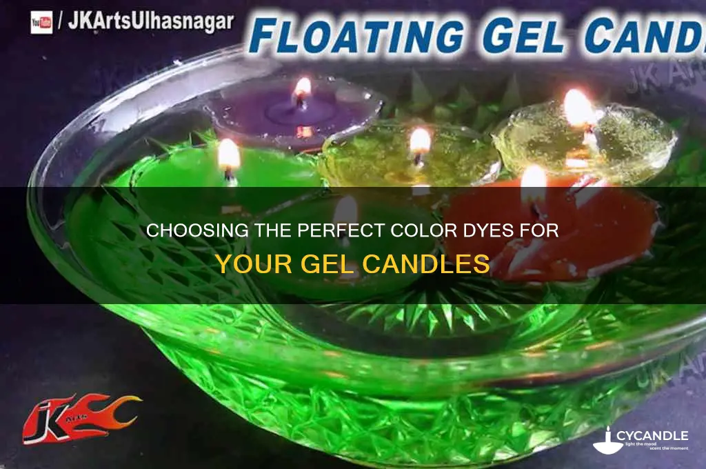 what color dyes can i use for gel candles