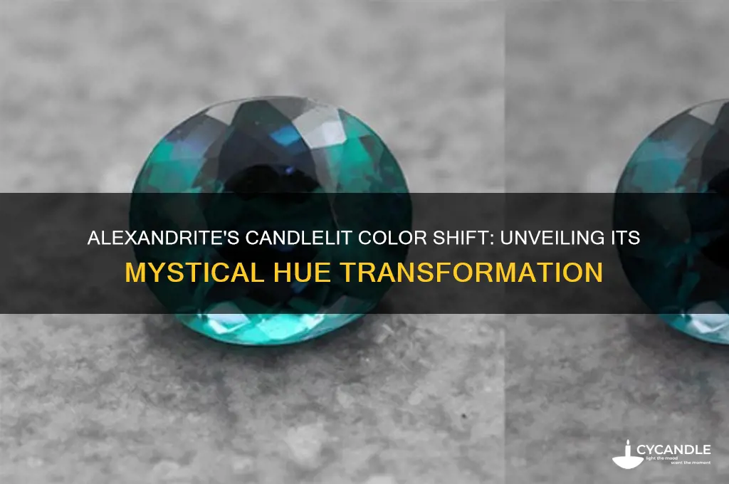 what color is an alexandrites under candle light