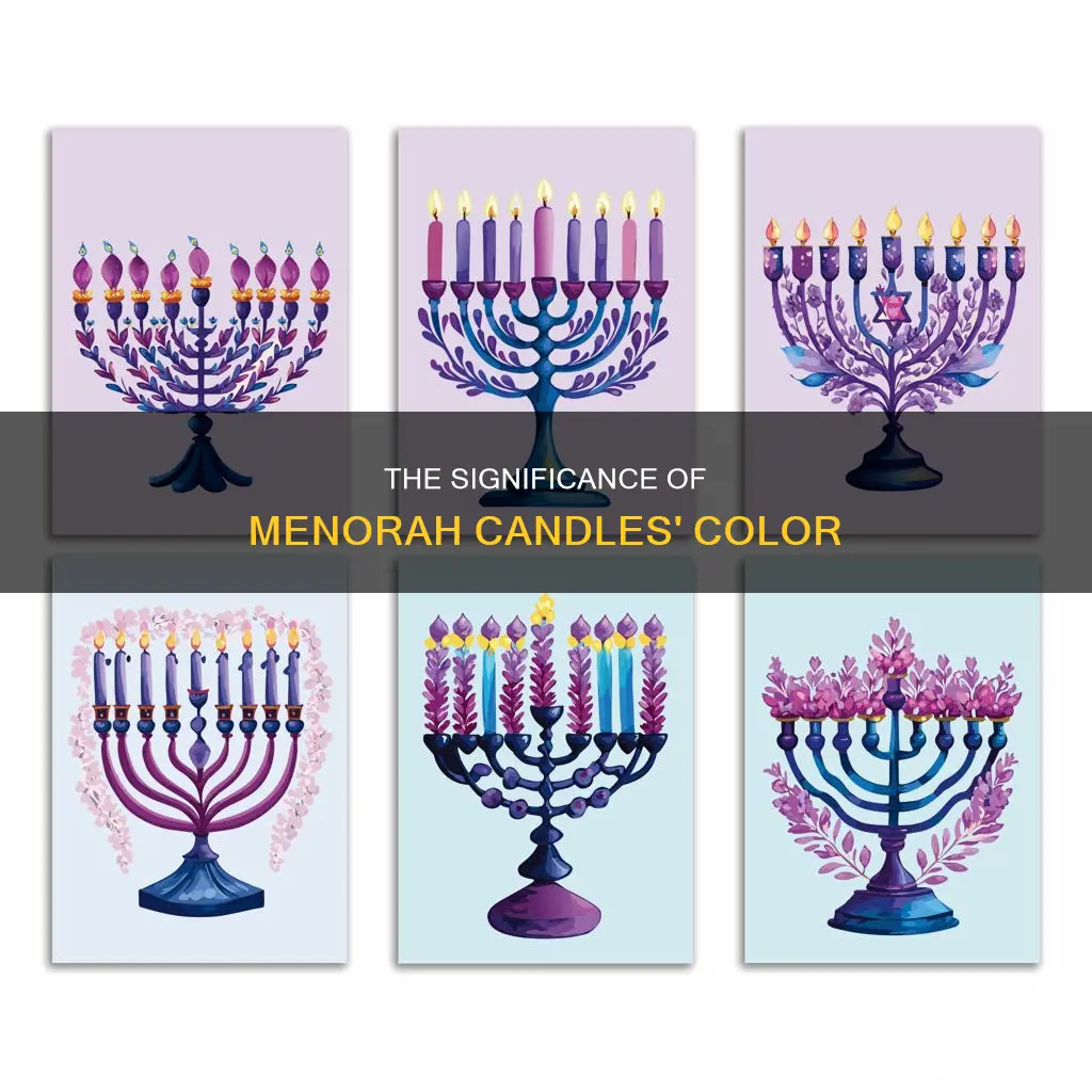 what color should menorah candles be