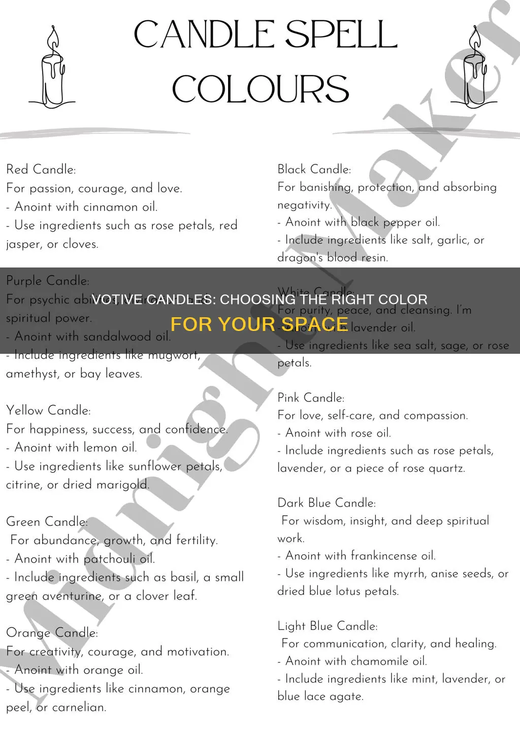 what color votive candles