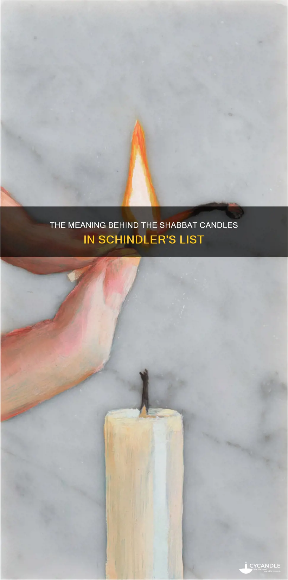 what color was the shabbat candles in schindler