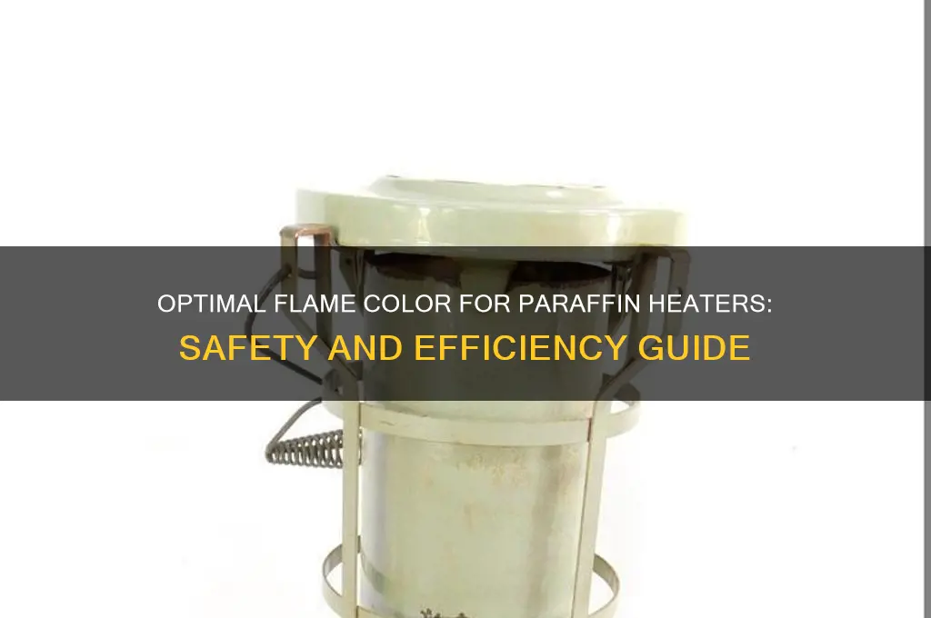 what colour should the flame be on a paraffin heater