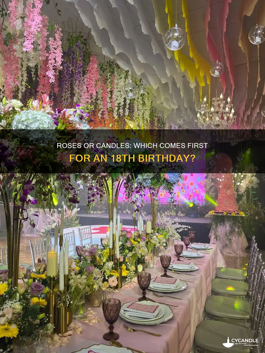 what comes first 18 roses or 18 candles