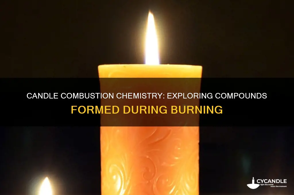 what compounds are formed when a candle burns