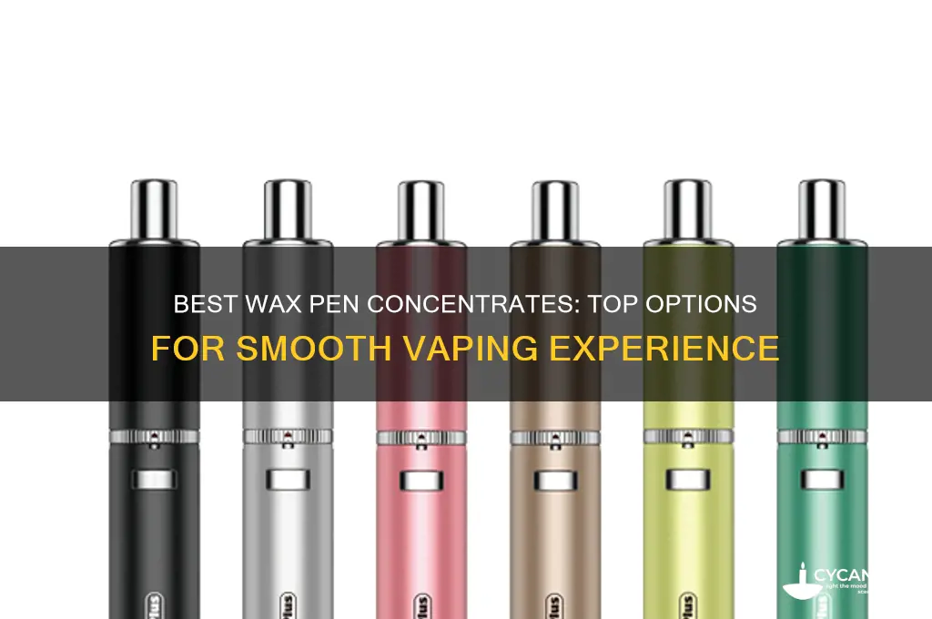what concentrates can i use in a wax pen