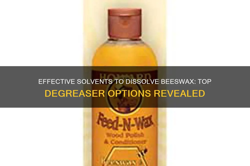 what degreaser or solvent cuts beeswax