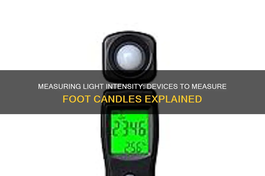 what device measures foot candles of light