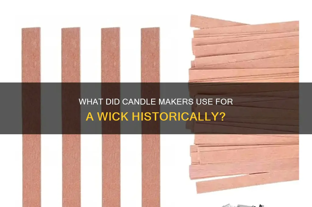 what did candle makers use fir a wick