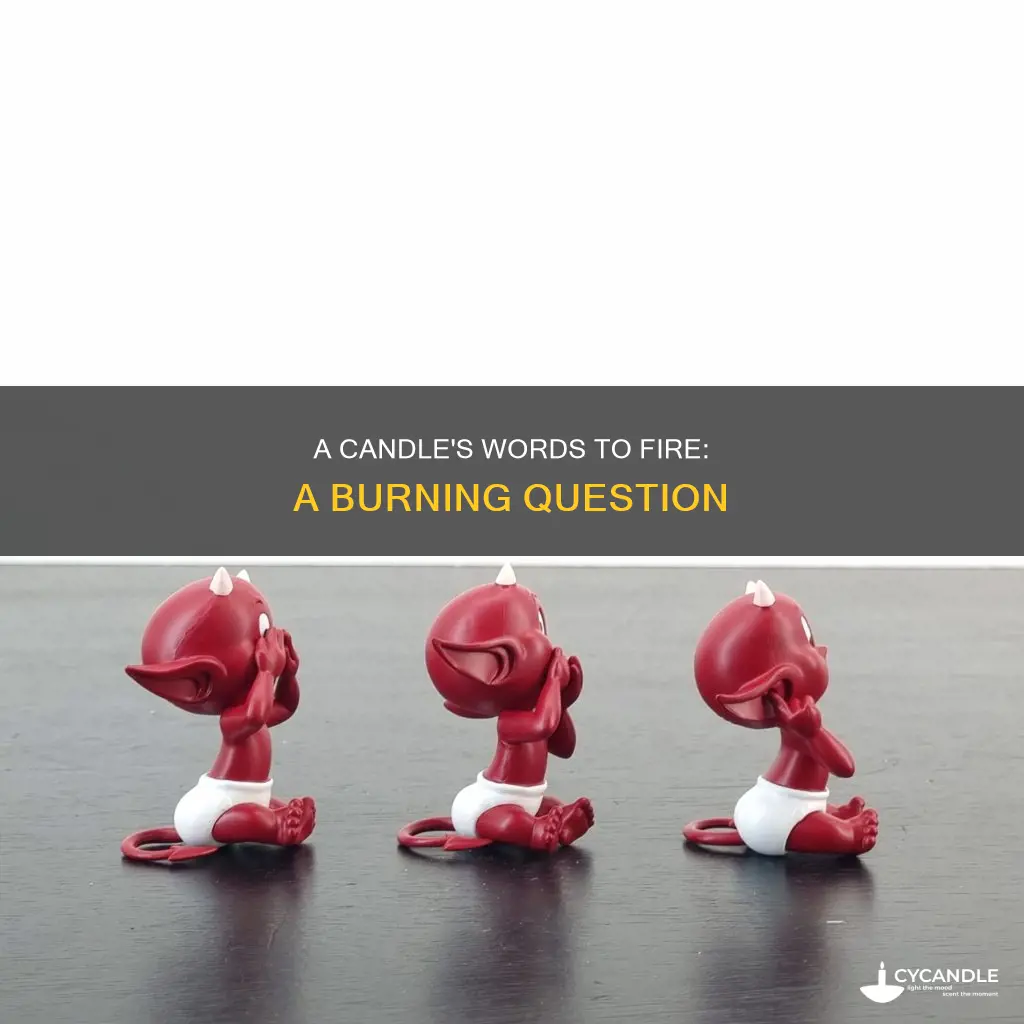 what did the candle say to the fire