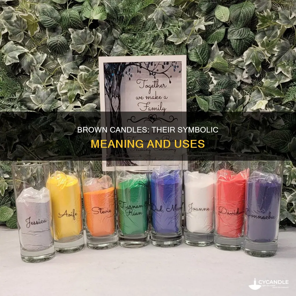 what do brown candles represent