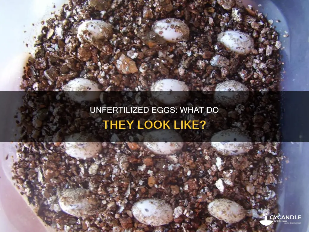 what do candled unfertilized eggs look like