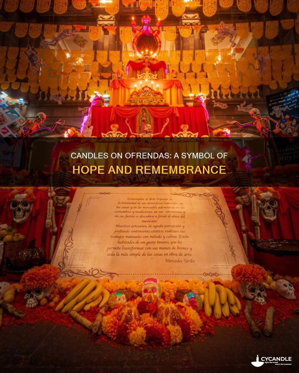 what do candles represent on an ofrenda