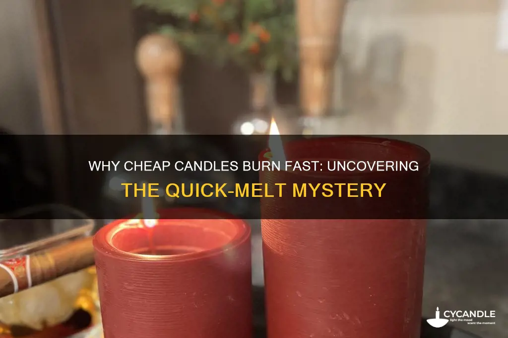 what do cheap candles burn so quickly