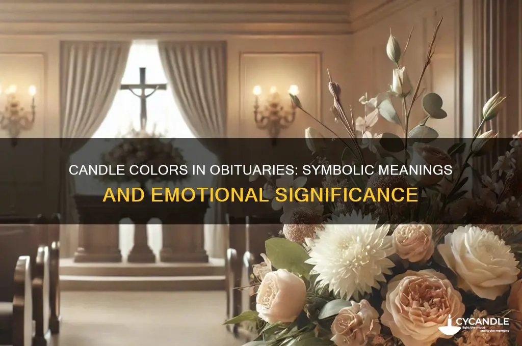 what do different color candles mean obituary
