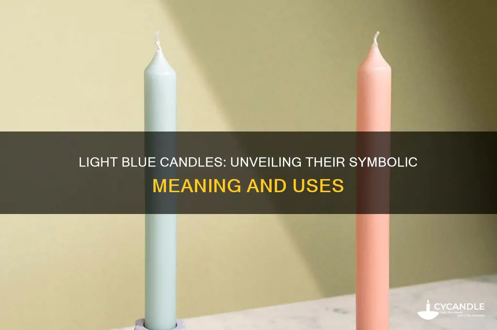what do light blue candles mean