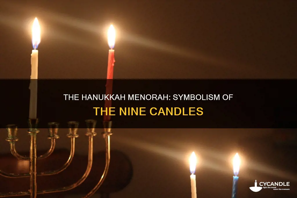 what do the 9 candles on a menorah represent