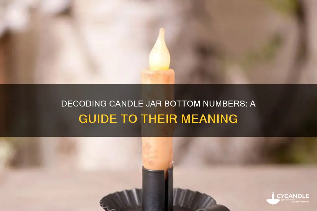 what do the numbers mean on bottom of candle jars