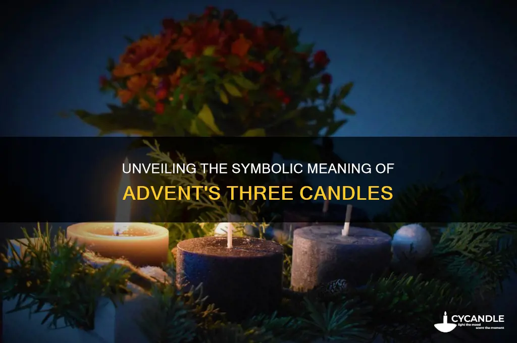 what do the three candles of advent mean
