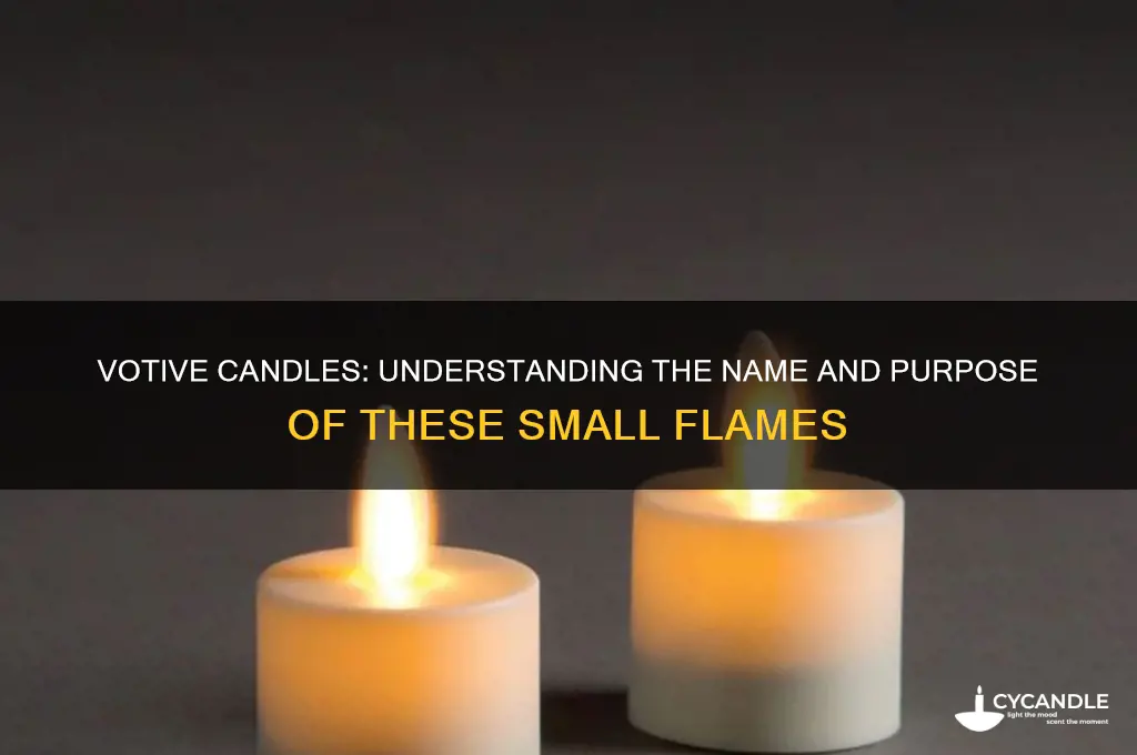 what do you call candles that burn votive