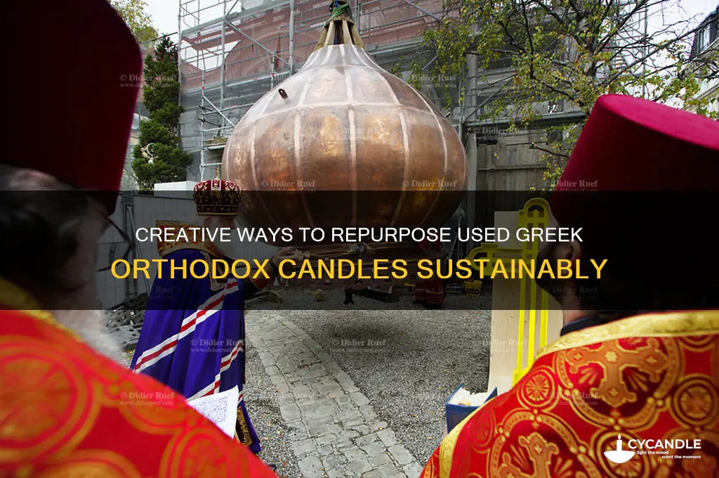 what do you do with used greek orthodox candles