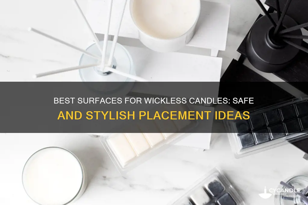 what do you put a wickless candle on