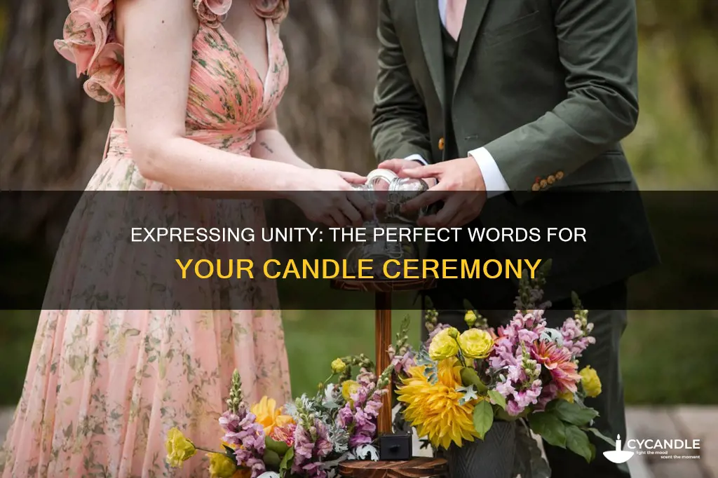what do you say for the unity candle