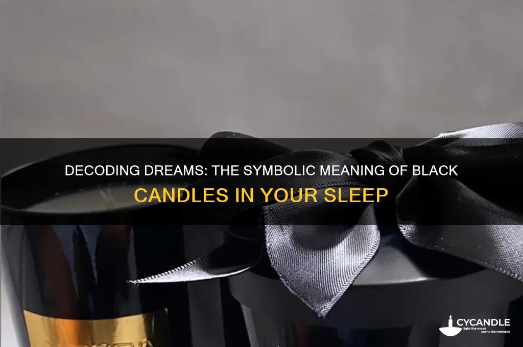 what does a black candle mean in a dream