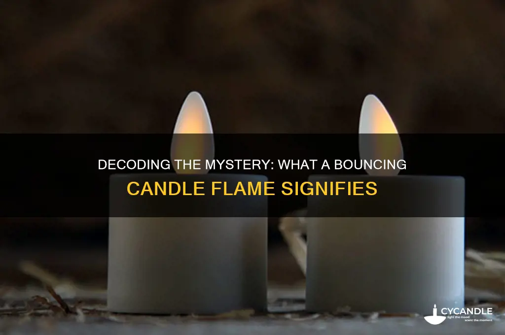 what does a bouncing flame on a candle mean