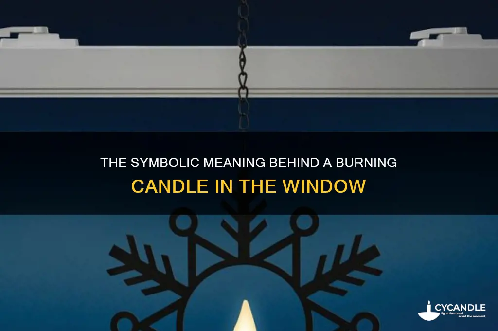 what does a burning candle in the window mean