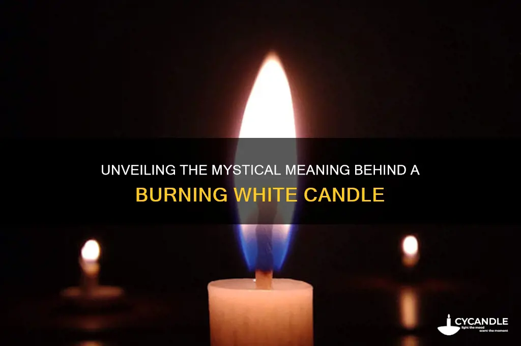 what does a burning white candle mean