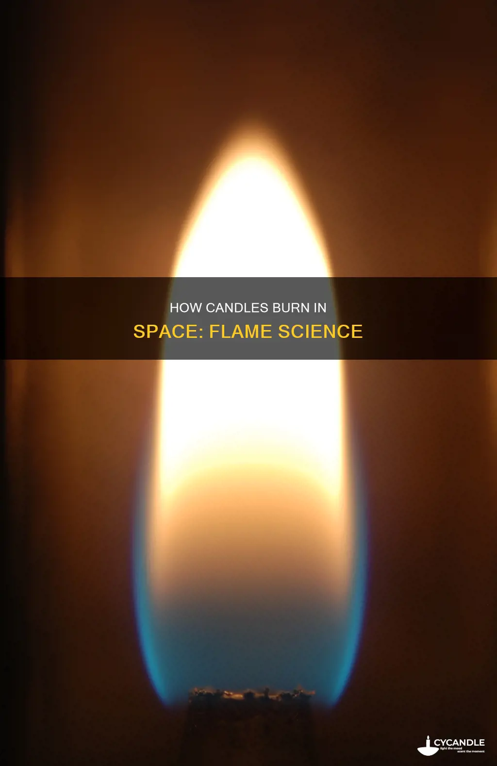 what does a candle flame look like in zero gravity