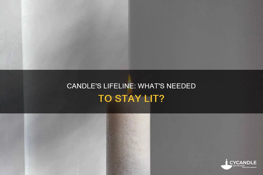 what does a candle need to stay lit
