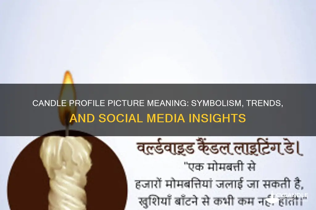 what does a candle profile picture mean