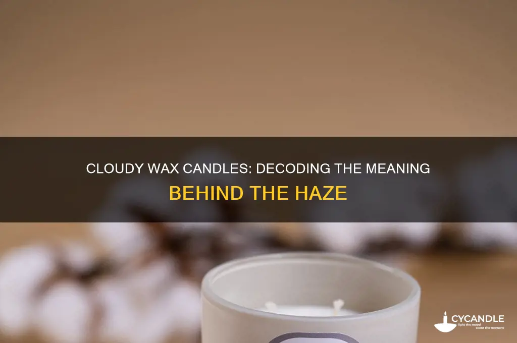 what does a cloudy wax candle mean