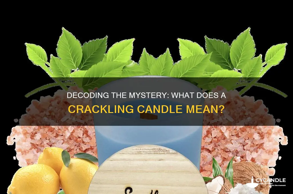 what does a crackling candle mean