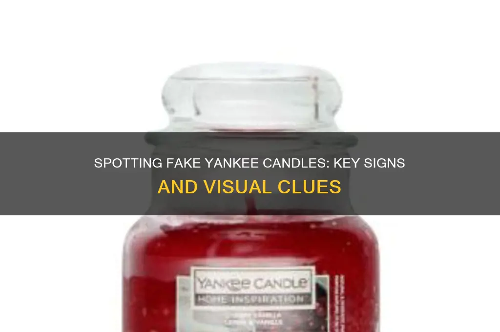 what does a fake yankee candle look like