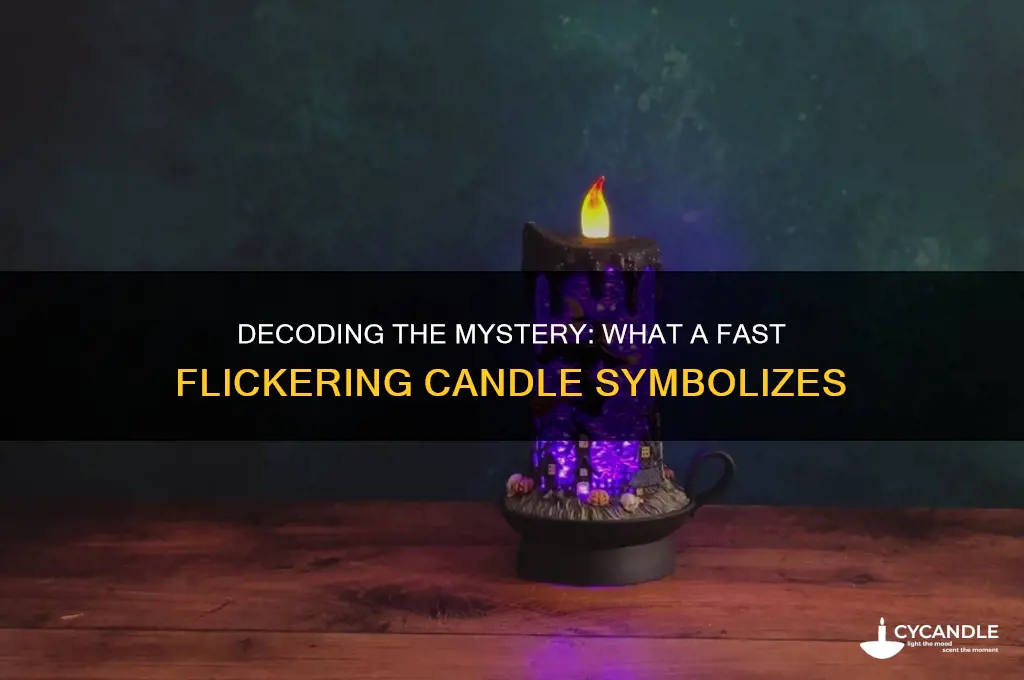 what does a fast flickering candle mean