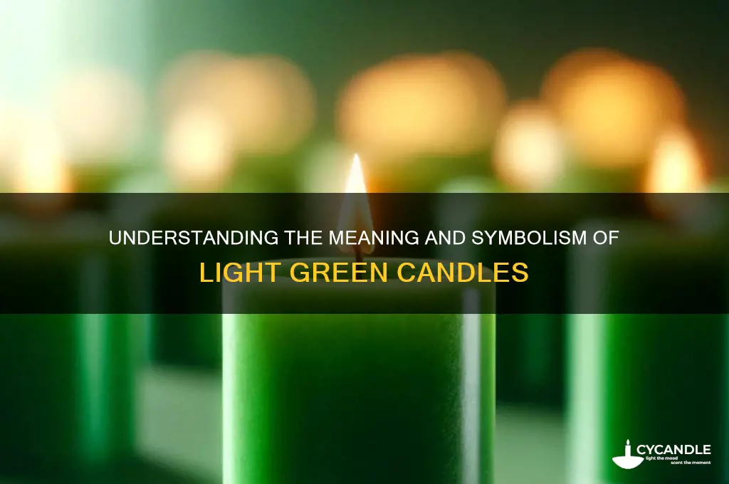 what does a light green candle mean