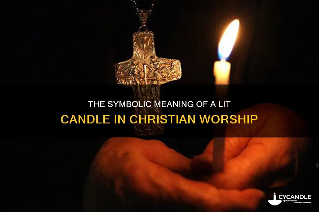 what does a lit candle mean in christianity